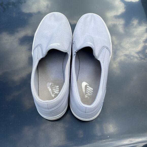 Nike SB Toki Canvas Slip On Low Top Size 13 Shoes Gray White 724762-010 Slippers - Picture 8 of 9